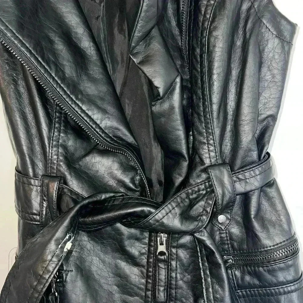 vintage therapy leather vest small - Picture 4 of 13
